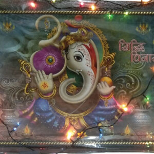 Ganesha 3D Wall Painting with LED Lights